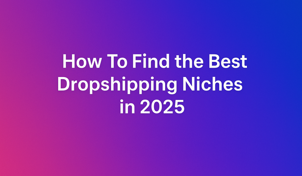 How To Find the Best Dropshipping Niches in India (2025 Guide) How To Find the Best Dropshipping Niches in India (2025 Guide)