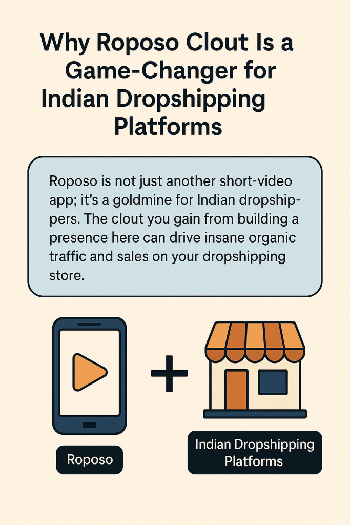 Roposo Clout and Indian Dropshipping Platforms