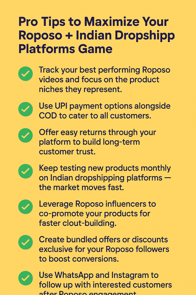 Roposo Clout and Indian Dropshipping